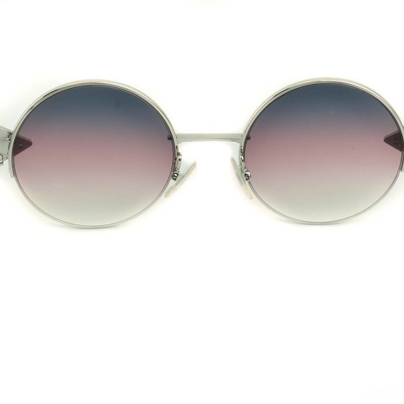 FENDI Silver/Blue Crystals Logo Sunglasses (nn) - Picture 7 of 10